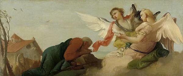 Abraham with the three Angels, 1750-1780. Creator: Francesco Zugno