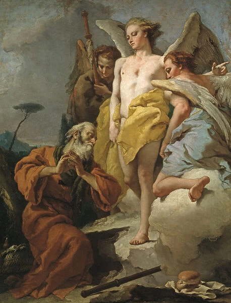 Abraham and the Three Angels, ca 1770. Artist: Tiepolo, Giandomenico (1727-1804)