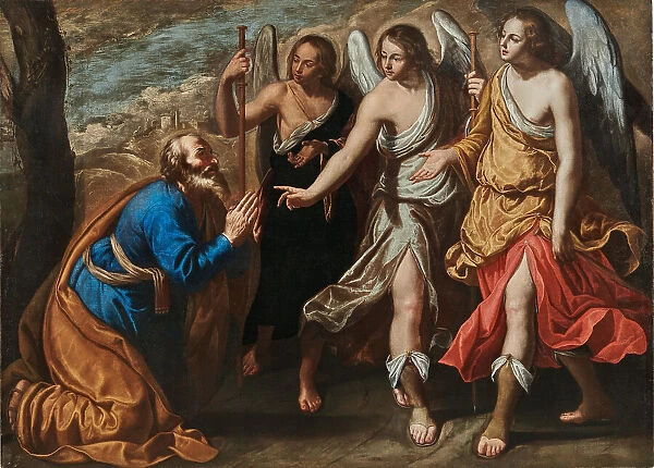 Abraham and the Three Angels. Creator: Gentileschi, Artemisia (1598-1653)