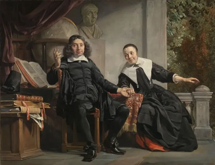 Framed Print : Abraham Casteleyn and his Wife, Margarieta van Bancken, 1663. Creator: Jan de Bray Framed Print : Abraham Casteleyn and his Wife, Margarieta van Bancken, 1663. Creator: Jan de Bray