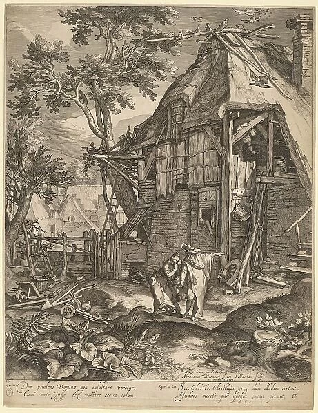 Abraham Casting Out Hagar, 1603. Creator: Jacob Matham