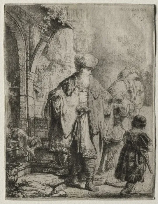 Framed Print : Abraham Casting out Hagar and Ishmael, 1637. Creator: Rembrandt van Rijn (Dutch, 1606-1669) Framed Print : Abraham Casting out Hagar and Ishmael, 1637. Creator: Rembrandt van Rijn (Dutch, 1606-1669)
