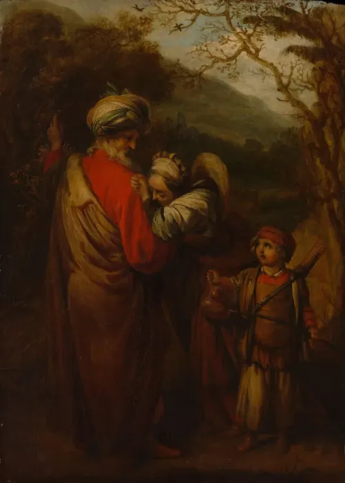 Framed Print : Abraham Dismissing Hagar and Ishmael, 1658. Creator: Barent Fabritius Framed Print : Abraham Dismissing Hagar and Ishmael, 1658. Creator: Barent Fabritius