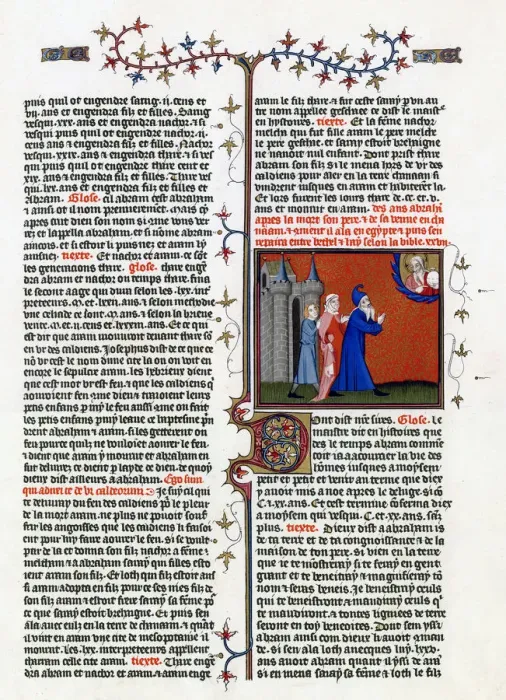 Framed Print : The Call of Abraham, early 15th century Framed Print : The Call of Abraham, early 15th century