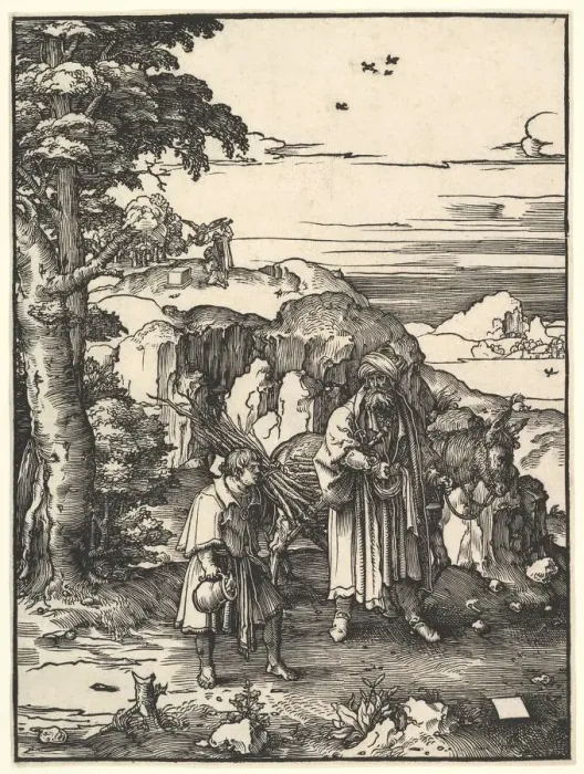 Framed Print : Abraham Going to Sacrifice Isaac, 1517-19. Creator: Lucas van Leyden Framed Print : Abraham Going to Sacrifice Isaac, 1517-19. Creator: Lucas van Leyden