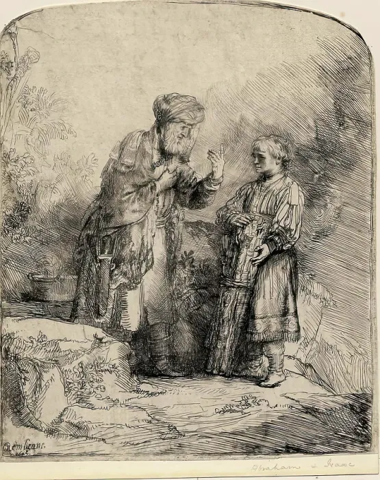 Framed Print : Abraham and Isaac, 1645. Creator: Rembrandt Harmensz van Rijn Framed Print : Abraham and Isaac, 1645. Creator: Rembrandt Harmensz van Rijn
