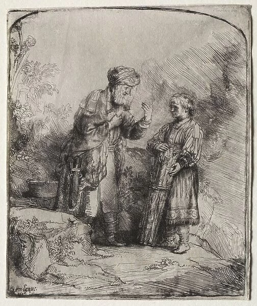 Abraham and Isaac, 1645. Creator: Rembrandt van Rijn (Dutch, 1606-1669)