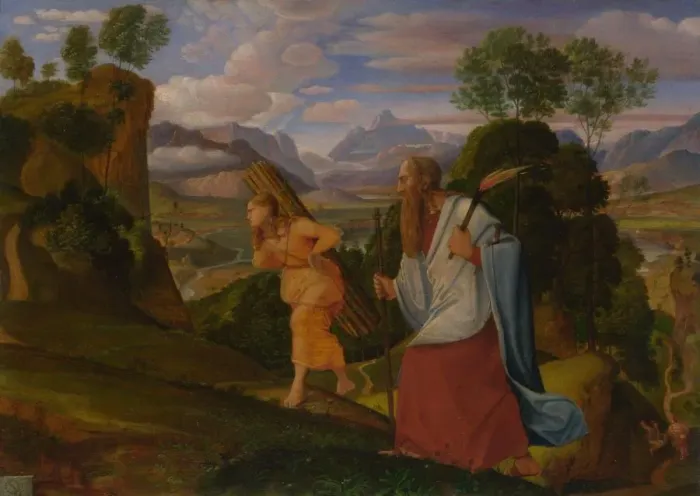 Framed Print : Abraham and Isaac, 1817. Artist: Olivier, Johann Heinrich Ferdinand (1785-1841) Framed Print : Abraham and Isaac, 1817. Artist: Olivier, Johann Heinrich Ferdinand (1785-1841)