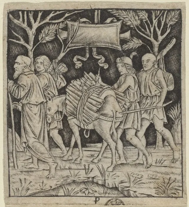 Framed Print : Abraham and Isaac on Their Way to Mount Moriah, c. 1490 / 1510. Creator: Peregrino da Cesena Framed Print : Abraham and Isaac on Their Way to Mount Moriah, c. 1490 / 1510. Creator: Peregrino da Cesena