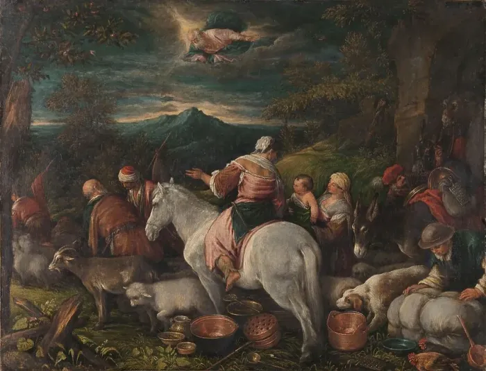 Framed Print : Abraham Leaves Haran, 1560-1592. Creator: Francesco Bassano II Framed Print : Abraham Leaves Haran, 1560-1592. Creator: Francesco Bassano II