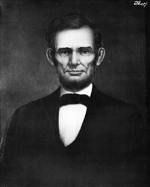 Abraham Lincoln, 16th President of the United States, (early 20th century). Artist: Freeman Thorp
