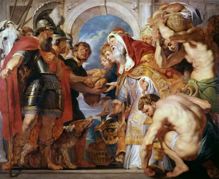 Framed Print : Abraham and Melchisedech, 1615-1618. Artist: Peter Paul Rubens Framed Print : Abraham and Melchisedech, 1615-1618. Artist: Peter Paul Rubens