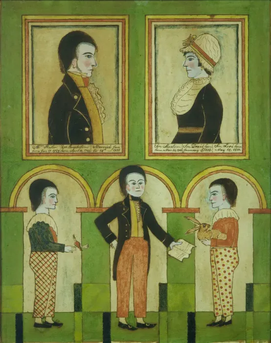 Framed Print : The Abraham Pixler Family, ca. 1815. Creator: Unknown Framed Print : The Abraham Pixler Family, ca. 1815. Creator: Unknown