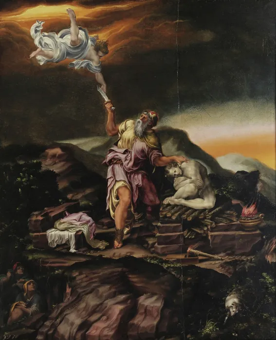 Framed Print : Abraham Sacrificing Isaac, after 1555. Creator: Orsi, Lelio (1511-1587) Framed Print : Abraham Sacrificing Isaac, after 1555. Creator: Orsi, Lelio (1511-1587)