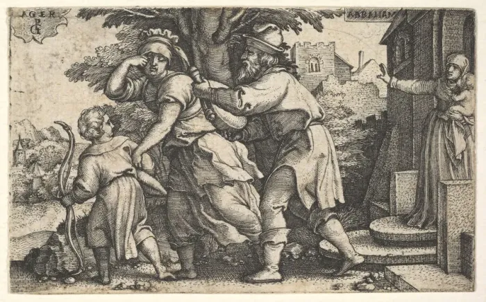 Framed Print : Abraham sending away Hagar and Ishmael: Abraham holds forth a vessel as Hagar and Ishm Framed Print : Abraham sending away Hagar and Ishmael: Abraham holds forth a vessel as Hagar and Ishm