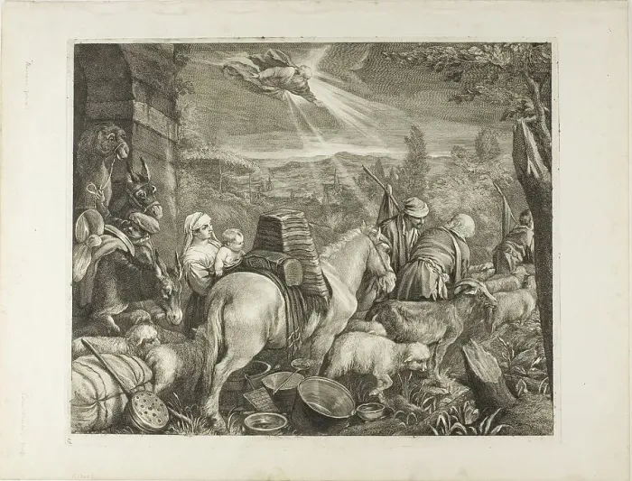 Framed Print : Abraham's Arrival at Sichem, n.d. Creator: Cornelis de Visscher Framed Print : Abraham's Arrival at Sichem, n.d. Creator: Cornelis de Visscher