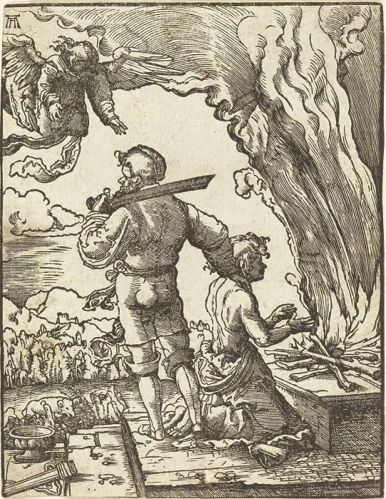 Framed Print : Abraham's Sacrifice, in or after 1520. Creator: Albrecht Altdorfer Framed Print : Abraham's Sacrifice, in or after 1520. Creator: Albrecht Altdorfer