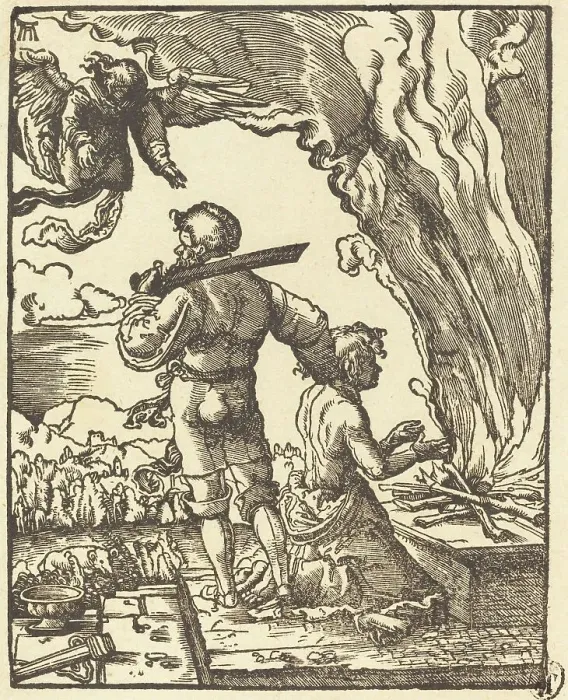 Framed Print : Abraham's Sacrifice, in or after 1520. Creator: Albrecht Altdorfer Framed Print : Abraham's Sacrifice, in or after 1520. Creator: Albrecht Altdorfer