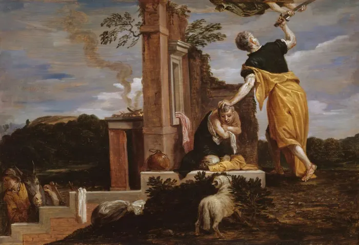 Framed Print : Abrahams Sacrifice of Isaac, 1654 / 56. Creator: David Teniers II Framed Print : Abrahams Sacrifice of Isaac, 1654 / 56. Creator: David Teniers II