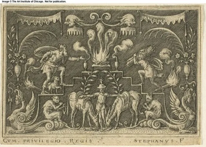 Framed Print : Abrahams Sacrifice, n. d. Creator: Etienne Delaune Framed Print : Abrahams Sacrifice, n. d. Creator: Etienne Delaune