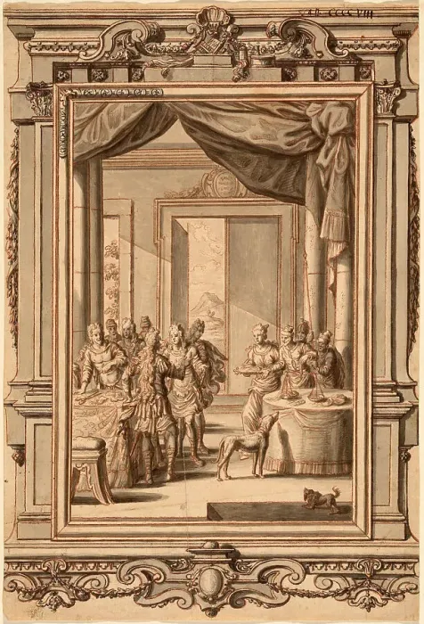 Framed Print : Absalom's beautiful hair. Creator: Füssli, Johann Melchior (1677-1736) Framed Print : Absalom's beautiful hair. Creator: Füssli, Johann Melchior (1677-1736)