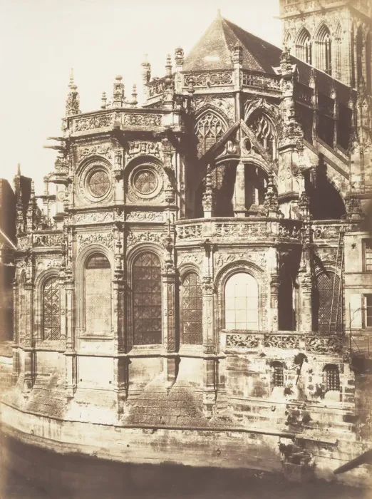 Framed Print : Abside de Saint-Pierre, Caen, 1852-54. Creator: Edmond Bacot