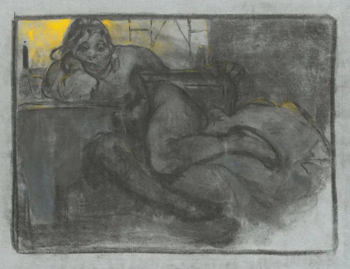 Framed Print : The Absinthe Drinker, 1900-1905. Artist: Mucha, Alfons Marie (1860-1939) Framed Print : The Absinthe Drinker, 1900-1905. Artist: Mucha, Alfons Marie (1860-1939)