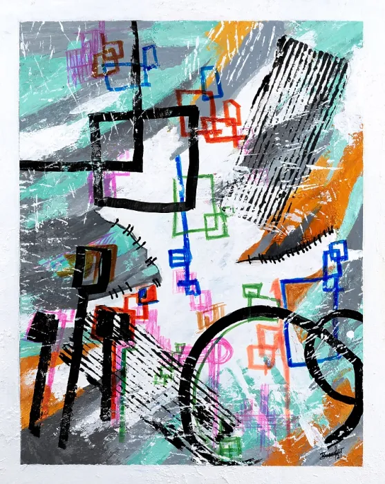 Framed Print : Abstract Art 119. Creator: Bandji Fall Framed Print : Abstract Art 119. Creator: Bandji Fall