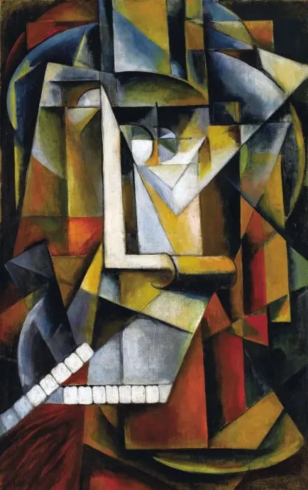 Framed Print : Abstract Cubist Composition. Artist: Klyun, Ivan Vassilyevich (1873-1942) Framed Print : Abstract Cubist Composition. Artist: Klyun, Ivan Vassilyevich (1873-1942)