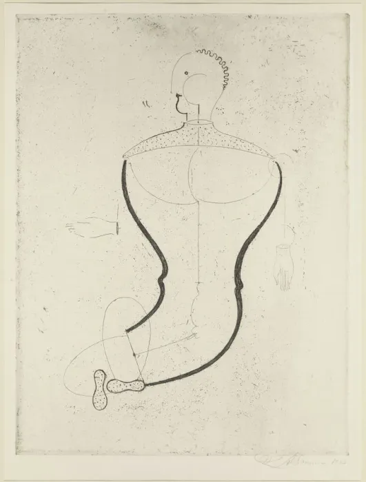 Framed Print : Abstract figure to the left, 1923. Creator: Schlemmer, Oskar (1888-1943) Framed Print : Abstract figure to the left, 1923. Creator: Schlemmer, Oskar (1888-1943)