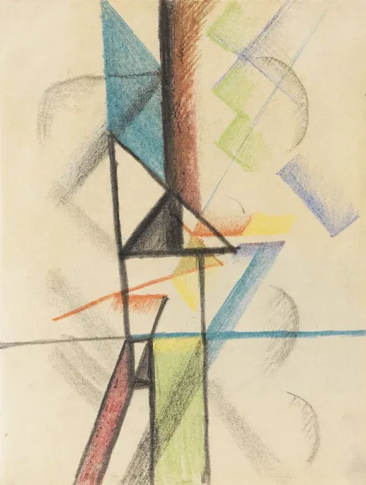 Framed Print : Abstract forms V, 1913. Creator: Macke, August (1887-1914)