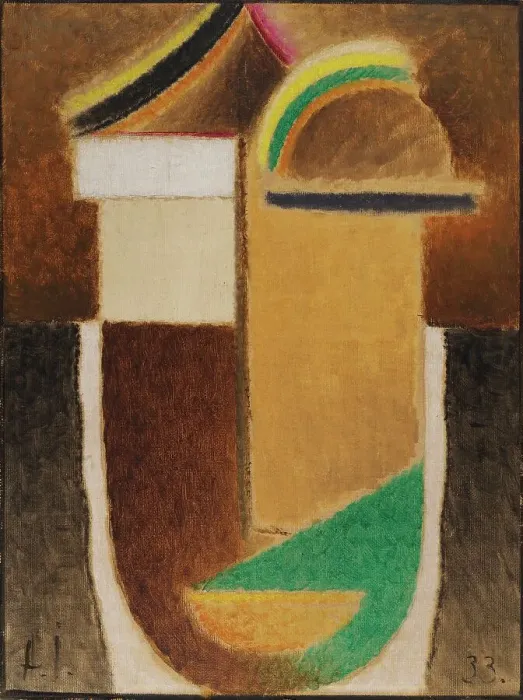 Framed Print : Abstract Head (Constructive Head), 1933. Creator: Jawlensky, Alexei, von (1864-1941) Framed Print : Abstract Head (Constructive Head), 1933. Creator: Jawlensky, Alexei, von (1864-1941)