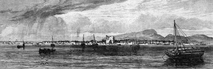 Framed Print : The Abyssinian Expedition: Berbereh, on the coast of Africa, opposite Aden, 1868. Creator: Unknown Framed Print : The Abyssinian Expedition: Berbereh, on the coast of Africa, opposite Aden, 1868. Creator: Unknown