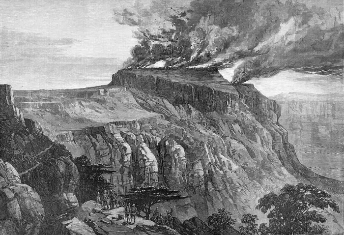 Framed Print : The Abyssinian Expedition: the destruction of Magdala, 1868. Creator: Unknown