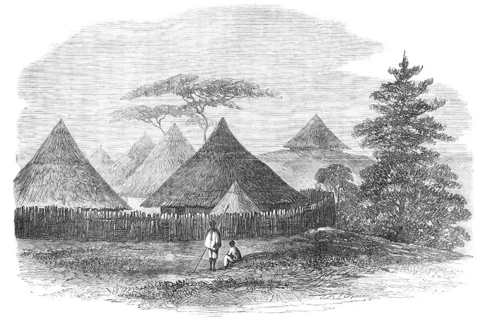 Framed Print : Abyssinian Expedition: house at Magdala where Consul Cameron and Rev. Stern were...imprisoned, 1868. Creator: Unknown Framed Print : Abyssinian Expedition: house at Magdala where Consul Cameron and Rev. Stern were...imprisoned, 1868. Creator: Unknown