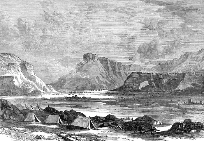 Framed Print : The Abyssinian Expedition: view from the fortified post of Adigerat, 1868. Creator: Unknown Framed Print : The Abyssinian Expedition: view from the fortified post of Adigerat, 1868. Creator: Unknown