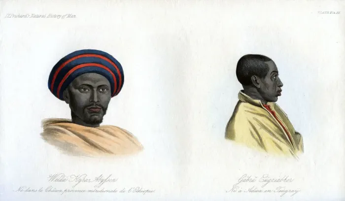 Framed Print : Abyssinian portraits, 1848 Framed Print : Abyssinian portraits, 1848