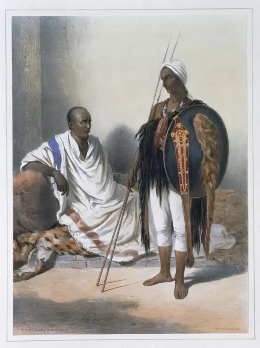 Framed Print : Abyssinian priest and warrior, 1848. Artist: Lemoine Framed Print : Abyssinian priest and warrior, 1848. Artist: Lemoine
