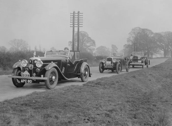 Framed Print : AC 4-seater tourer of Kitty Brunell, winner of Class 2 in the RAC Rally, 1933. Artist: Bill Brunell Framed Print : AC 4-seater tourer of Kitty Brunell, winner of Class 2 in the RAC Rally, 1933. Artist: Bill Brunell