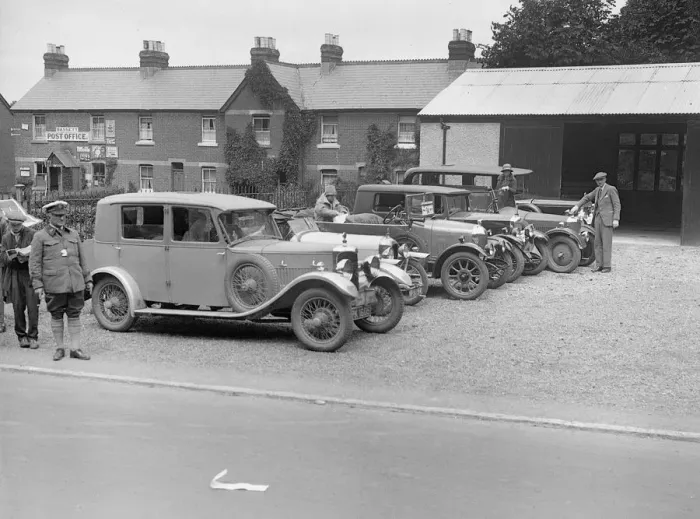 Framed Print : AC Acedes saloon of Mrs V Bruce and Amilcar of P Saltmarshe, Bournemouth Rally, 1928 Framed Print : AC Acedes saloon of Mrs V Bruce and Amilcar of P Saltmarshe, Bournemouth Rally, 1928