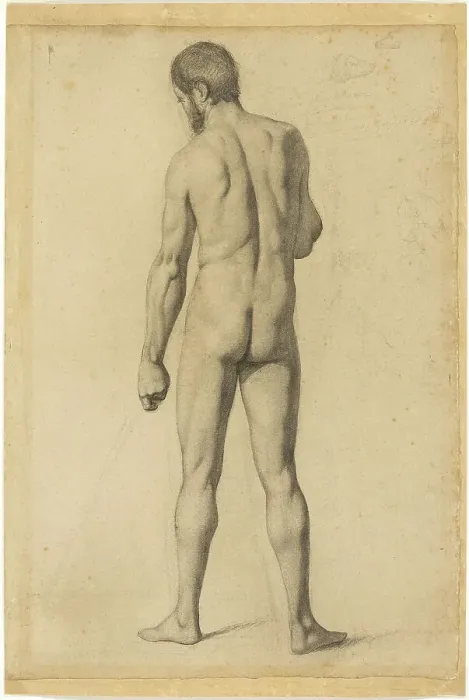 Framed Print : Academic Nude, Seen from the Back, 1862. Creator: Paul Cezanne Framed Print : Academic Nude, Seen from the Back, 1862. Creator: Paul Cezanne