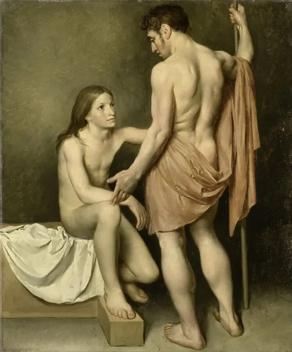 Framed Print : Academic Study of a Man and a Woman, 1808. Creator: Wouter Mol Framed Print : Academic Study of a Man and a Woman, 1808. Creator: Wouter Mol