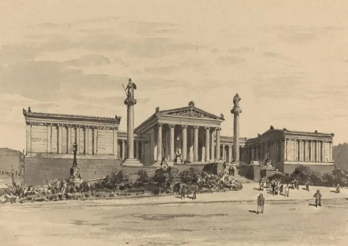 Framed Print : Academy, 1890. Creator: Themistocles von Eckenbrecher Framed Print : Academy, 1890. Creator: Themistocles von Eckenbrecher