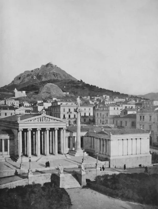 Framed Print : The Academy, Mount Lycabettus in the background, 1913