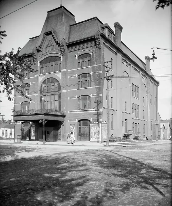 Framed Print : Academy of music, Saginaw, Mich. between 1900 and 1910. Creator: Unknown Framed Print : Academy of music, Saginaw, Mich. between 1900 and 1910. Creator: Unknown