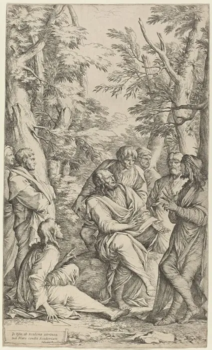 Framed Print : The Academy of Plato. Creator: Salvator Rosa Framed Print : The Academy of Plato. Creator: Salvator Rosa