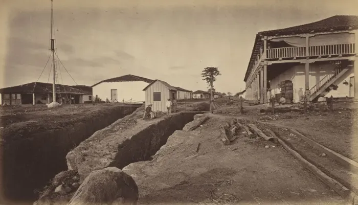 Framed Print : Acajutla, 1877. Creator: Eadweard J Muybridge Framed Print : Acajutla, 1877. Creator: Eadweard J Muybridge