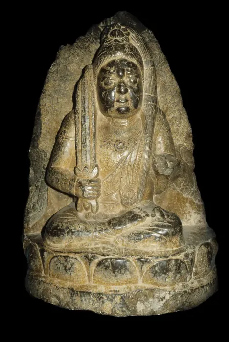 Framed Print : Acala holding a flaming sword, 3rd-4th cent.. Creator: Buddhist art () Framed Print : Acala holding a flaming sword, 3rd-4th cent.. Creator: Buddhist art ()