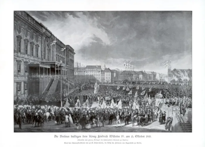 Framed Print : The accession to the throne of Frederick William IV of Prussia, 15 October 1840, (1900) Framed Print : The accession to the throne of Frederick William IV of Prussia, 15 October 1840, (1900)