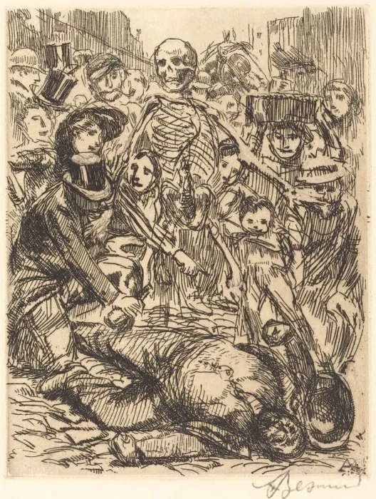 Framed Print : The Accident (L accident), 1900. Creator: Paul Albert Besnard Framed Print : The Accident (L accident), 1900. Creator: Paul Albert Besnard